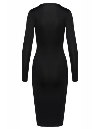 Robe noire midi à manches longues -  Cotelly Party